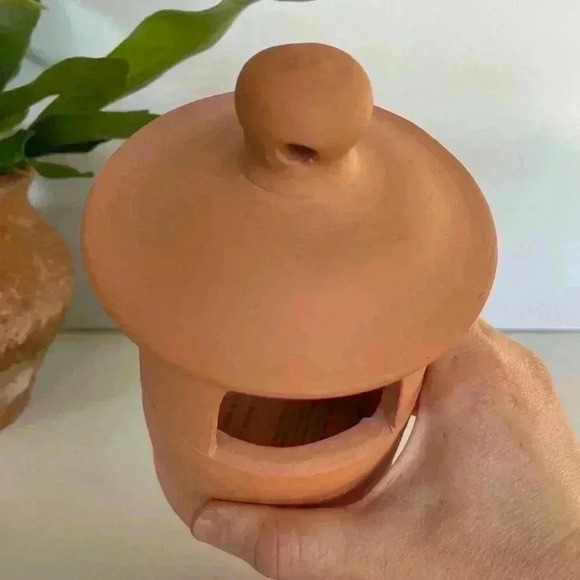 WILLIAMSBURG POTTERY Terracotta Lantern Hanging or Standing 7 1/4" Tall - Picture 7 of 13